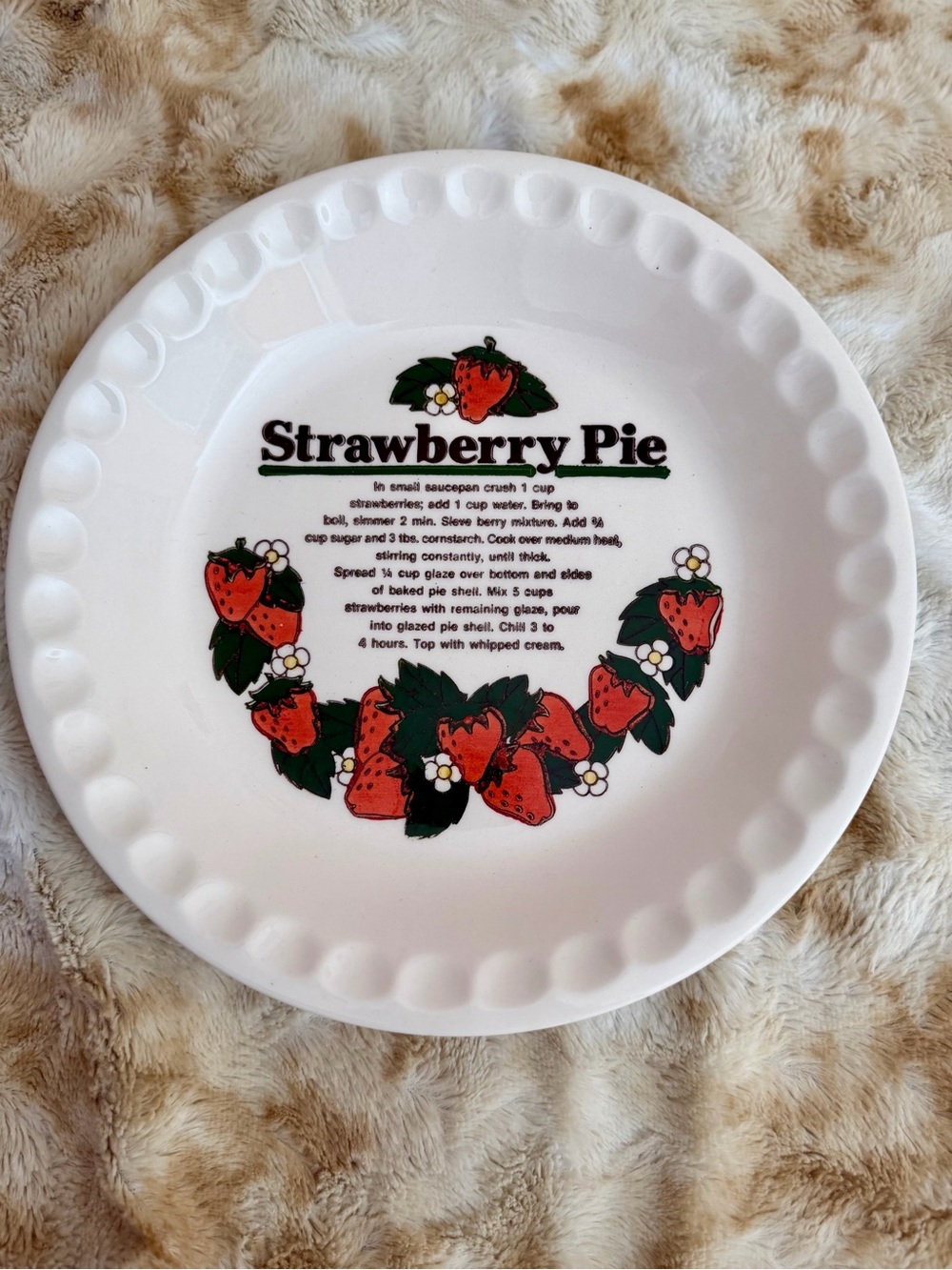 Strawberry Pie Plate 🍓